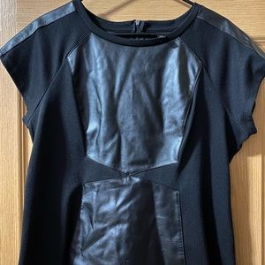 Black Leather Worthington Top